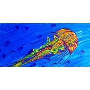 Art Print from my Original Work 9" x 18" "Jellyfish" Acid Free Paper
